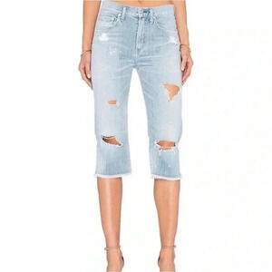 Agolde Dakota Relaxed Skater Short Jeans Denim Distressed Size 28